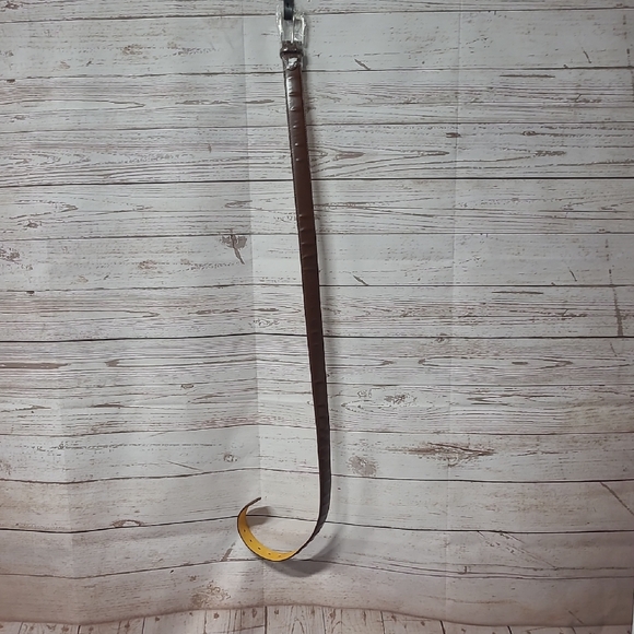 Bosi Brown Leather Belt with Yellow Interior - Picture 1 of 6